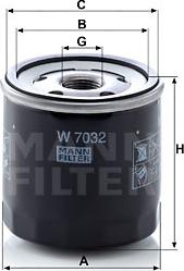 Mann-Filter W 7032 - Oil Filter parts5.com