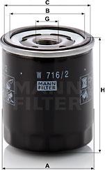 Mann-Filter W 716/2 - Oil Filter parts5.com