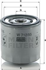 Mann-Filter W 712/95 - Filtro de aceite www.parts5.com