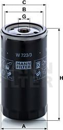 Mann-Filter W 723/3 - Маслен филтър www.parts5.com