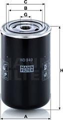 Mann-Filter WD 940 - Olejový filter www.parts5.com