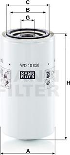 Mann-Filter WD 10 020 - Filtro, sistema hidráulico operador www.parts5.com