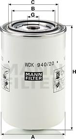 Mann-Filter WDK 940/20 - Filtre à carburant www.parts5.com