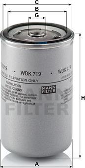 Mann-Filter WDK 719 - Filtre à carburant www.parts5.com