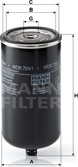 Mann-Filter WDK 724/1 - Polttoainesuodatin www.parts5.com