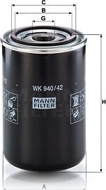 Mann-Filter WK 940/42 - Fuel filter www.parts5.com