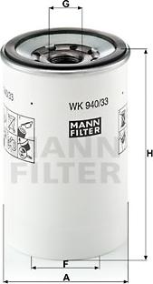 Mann-Filter WK 940/33 x - Filtru combustibil www.parts5.com