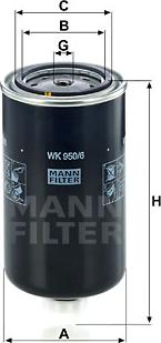 Mann-Filter WK 950/6 - Kütusefilter www.parts5.com