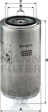 Mann-Filter WK 950/19 - Filtru combustibil www.parts5.com