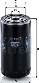 Mann-Filter WK 950/3 - Filtru combustibil www.parts5.com