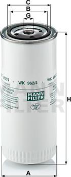 Mann-Filter WK 962/4 - Filtru combustibil www.parts5.com