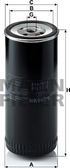 Mann-Filter WK 962/5 - Filtro combustible www.parts5.com