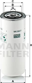 Mann-Filter WK 962/7 - Üzemanyagszűrő www.parts5.com