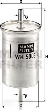 Mann-Filter WK 5003 - Kraftstofffilter www.parts5.com