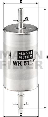 Mann-Filter WK 511/1 - Φίλτρο καυσίμου www.parts5.com