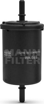 Mann-Filter WK 58/3 - Kraftstofffilter www.parts5.com