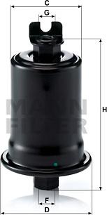 Mann-Filter WK 614/30 - Fuel filter www.parts5.com