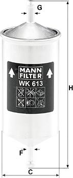 Mann-Filter WK 613 - Fuel filter parts5.com