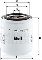 Mann-Filter WK 10 020 - Palivový filtr www.parts5.com