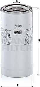 Mann-Filter WK 1175 x - Filtru combustibil www.parts5.com