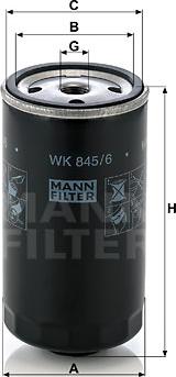 Mann-Filter WK 845/6 - Fuel filter parts5.com