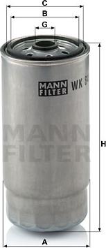 Mann-Filter WK 845/7 - Filtru combustibil www.parts5.com