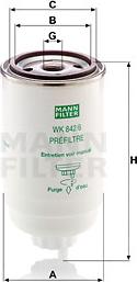 Mann-Filter WK 842/6 - Filtre à carburant www.parts5.com