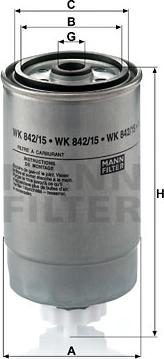Mann-Filter WK 842/15 - Топливный фильтр www.parts5.com