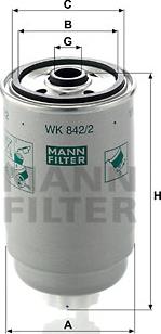 Mann-Filter WK 842/2 - Filtru combustibil www.parts5.com