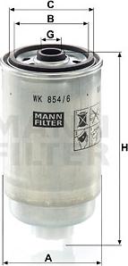 Mann-Filter WK 854/6 - Топливный фильтр www.parts5.com