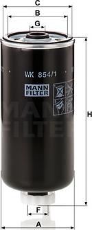 Mann-Filter WK 854/1 - Filtru combustibil www.parts5.com