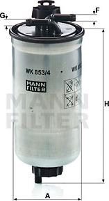 Mann-Filter WK 853/4 z - Filtre à carburant www.parts5.com