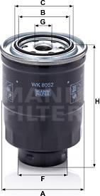 Mann-Filter WK 8052 z - Filtro combustible www.parts5.com