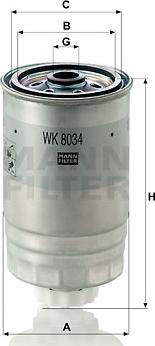Mann-Filter WK 8034 - Топливный фильтр www.parts5.com