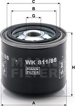 Mann-Filter WK 811/86 - Топливный фильтр www.parts5.com