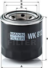 Mann-Filter WK 812 - Polttoainesuodatin www.parts5.com