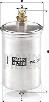 Mann-Filter WK 830/3 - Fuel filter parts5.com
