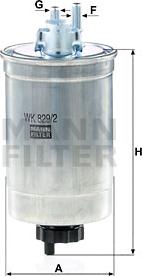 Mann-Filter WK 829/2 - Filtro combustible www.parts5.com