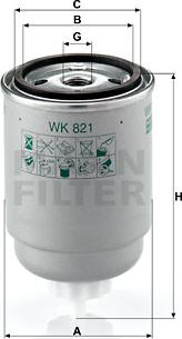 Mann-Filter WK 821 - Filtr paliwa www.parts5.com