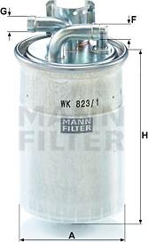 Mann-Filter WK 823/1 - Üzemanyagszűrő www.parts5.com