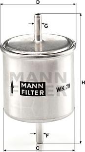 Mann-Filter WK 79 - Filtru combustibil www.parts5.com