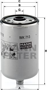 Mann-Filter WK 713 - Filtre à carburant www.parts5.com