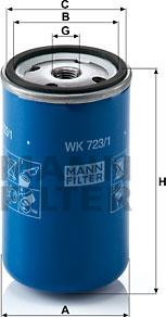 Mann-Filter WK 723/1 - Üzemanyagszűrő www.parts5.com