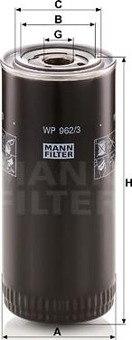 Mann-Filter WP 962/3 x - Filtru combustibil www.parts5.com