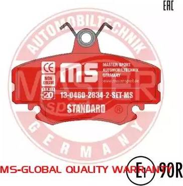 MASTER-SPORT GERMANY 13046028342-SET-MS - Fren balata seti, diskli fren www.parts5.com