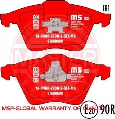 MASTER-SPORT GERMANY 13046072002-SET-MS - Set placute frana,frana disc www.parts5.com