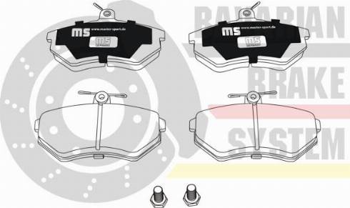 MASTER-SPORT GERMANY W236029572 - Комплект спирачно феродо, дискови спирачки www.parts5.com