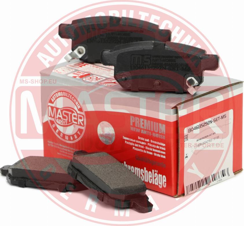 MASTER-SPORT GERMANY 13046135292N-SET-MS - Set placute frana,frana disc www.parts5.com