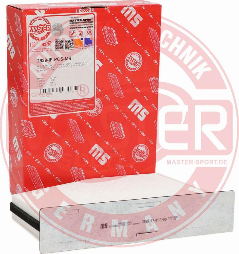 MASTER-SPORT GERMANY 2939-IF-PCS-MS - Filter vnútorného priestoru www.parts5.com