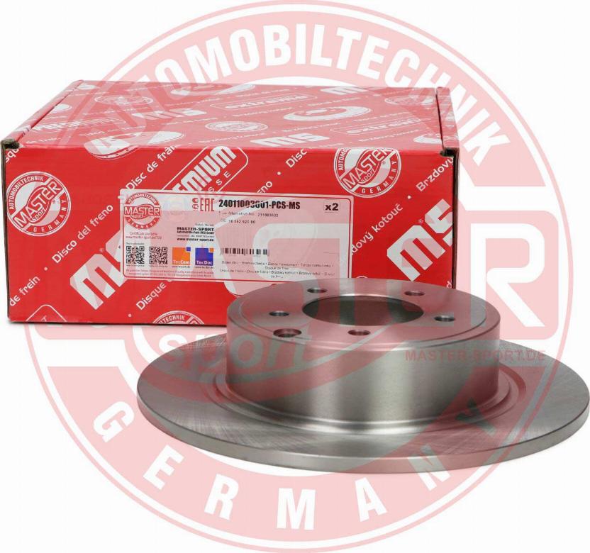 MASTER-SPORT GERMANY 24011003601-PCS-MS - Disco de freno www.parts5.com